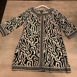 Alfani Large black and white studded tunic